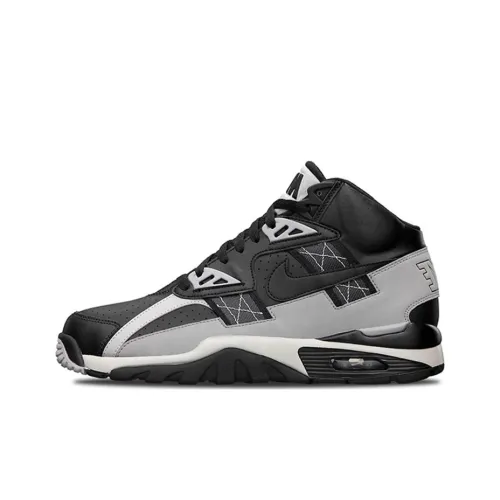 Nike Air Trainer SC High Raiders 2017 Амортизация Противоскользящее покрытие MID Верх Тренировочные кроссовки Мужские Черный Серый