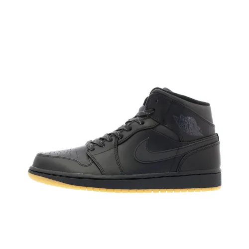 Jordan Air Jordan 1 MID WINTERIZED MID Топ Винтажные баскетбольные кроссовки Мужской Черный
