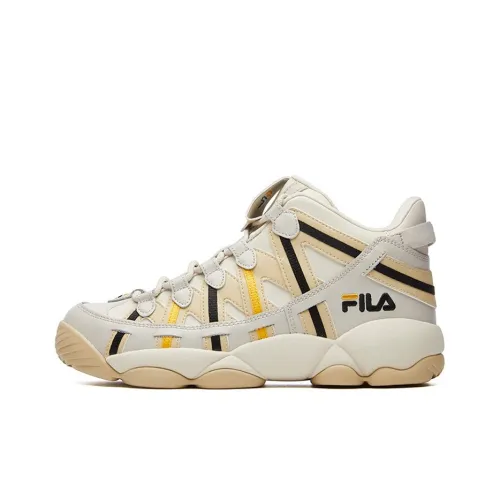 FILA Spaghetti MID Топ Винтажные баскетбольные кроссовки Женские Серый Коричневый