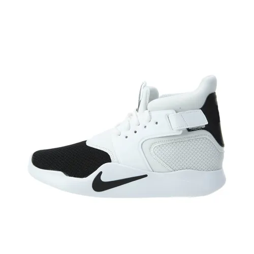 nike MID Shock Absorbers Abrasion Resistant Slip Resistant MID Топ Винтажные баскетбольные кроссовки Мужской Черный белый