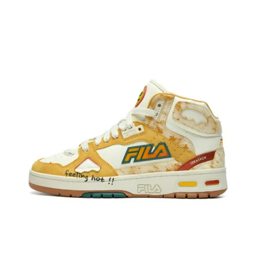 FILA FUSION Teratach MID Топ Винтажные баскетбольные кроссовки Мужской Induction Желтый