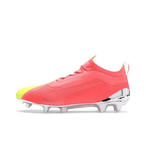 PUMA One 20,1 AG Искусственная трава FG Твердый грунт Футбольные бутсы Мужской Красный Желтый