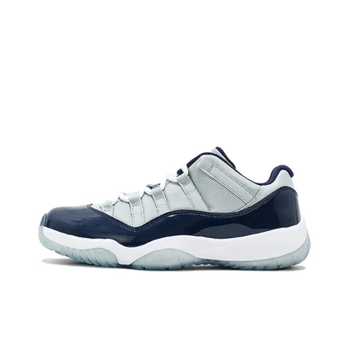 Jordan Air Jordan 11 Retro Low Georgetown Low Top Винтажные баскетбольные кроссовки Унисекс Белый Синий