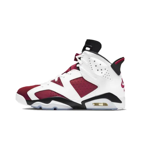 Jordan Air Jordan 6 Retro 'carmine' High Top Винтажные баскетбольные кроссовки Унисекс Белый Красный Rouge Выпуск 2021 года
