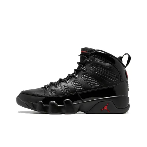 Jordan Air Jordan 9 Retro Нескользящий Легкий Высокий Топ Винтажные Баскетбольные Кроссовки Мужские Черные Красные