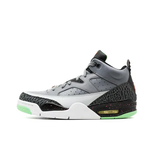 Джордан Son of Mars Шокабой Дышащие Противоскользящие Устойчивые к Износу Высокие Топы Винтажные Баскетбольные Кроссовки Мужские Серые