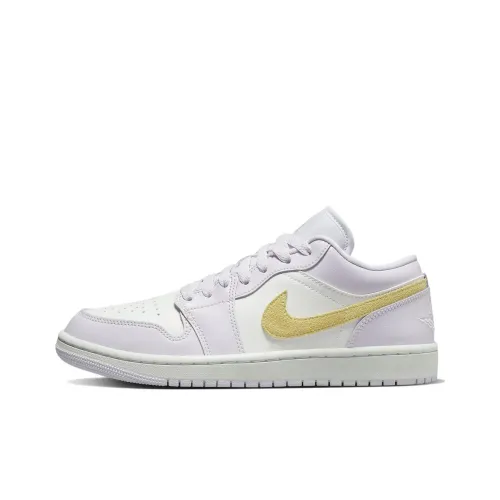Jordan Air Jordan 1 Low Женские 'Barely Виноградный' Low Топ Винтажные баскетбольные кроссовки Women's White Фиолетовый