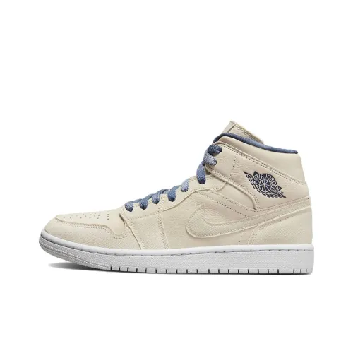 Jordan Air Jordan 1 MID SE 'sanddrift' MID Топ Винтажные баскетбольные кроссовки Женские Дюнный белый