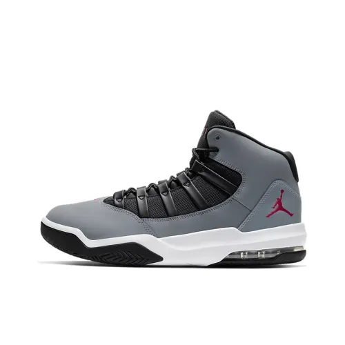 Jordan Max Aura 1 Anti-slip Легкий MID Топ Винтажные баскетбольные кроссовки Унисекс Холодный серый