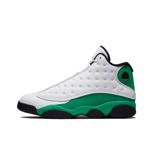 Jordan Air Jordan 13 Retro 'Lucky Green' High Top Vintage Баскетбольные Кроссовки Унисекс Emerald Green Cool White
