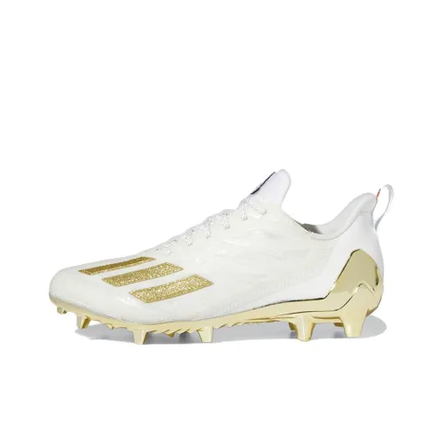 Adidas Adizero Cleats Adizero Cleats Противоскользящие Устойчивые к износу Легкие Футбольные бутсы Белый Золотой