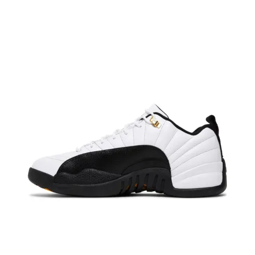 Jordan Air Джордан 12 Ретро Low Taxi 2011 Противоскользящий Низкий Топ Винтажные баскетбольные кроссовки Мужской Черный белый