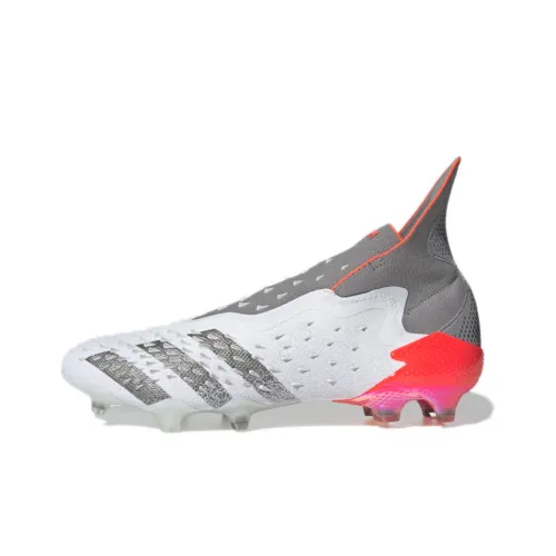 Adidas PREDATOR FG Твердый грунт противоскользящие устойчивые к истиранию футбольные бутсы унисекс белый серый
