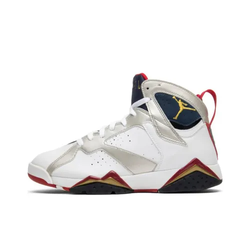 Jordan Air JORDAN 7 Ретро Олимпийский High Топ Винтажные баскетбольные кроссовки Женские Белые 2012