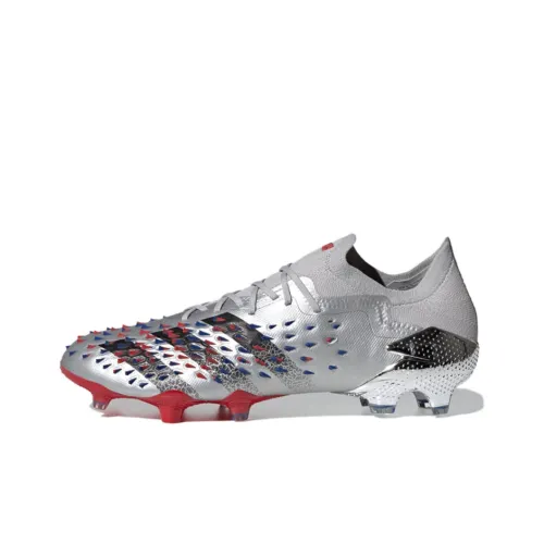 Adidas PredatorFreak .1 FG Мужские футбольные бутсы устойчивые к истиранию серебристо-черные