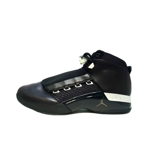 Jordan Air Джордан 17 Черный Металлический Серебряный MID Топ Винтажные Баскетбольные Кроссовки Мужские Черные 2002