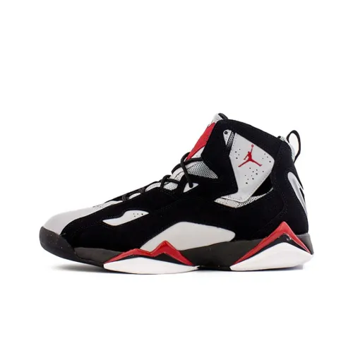 Джордан True Flight High Топ Винтажные Баскетбольные Кроссовки Мужские Черный Серый Красный