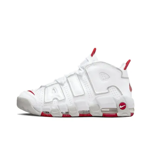 Nike Air More Uptempo MID Топ Винтажные баскетбольные кроссовки Мужской Белый Красный
