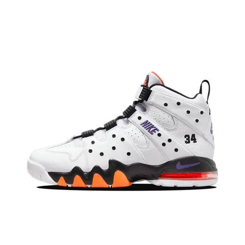 Nike Air Max CB 94 SUNS High Топ Винтажные баскетбольные кроссовки Мужской Белый черный фиолетовый