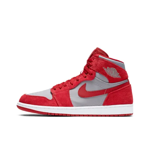 Jordan Air Jordan 1 Ретро High Prem Shock Absorbers Нижняя юбка Резистентный Высокий Топ Винтажные баскетбольные кроссовки Мужской Красный