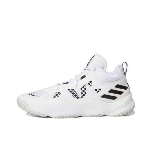 Adidas Pro Next 2021 Slip Resistant Abrasion Resistant MID Топ Винтажные баскетбольные кроссовки Унисекс Черный белый
