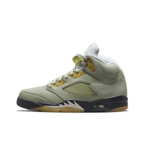 Jordan Air Jordan 5 Retro 'Jade' MID Топ Винтажные баскетбольные кроссовки Мужской Зеленый Матча