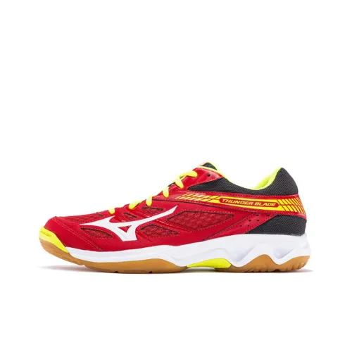 Mizuno Thunder Blade Амортизация Устойчивость к истиранию Дышащие Низкие Кроссовки для тренировок Унисекс Красный Желтый