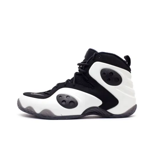 nike Zoom Rookie Белый черный Slip Resistant High Топ Винтажные баскетбольные кроссовки Мужской Черный белый