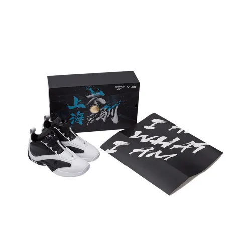 Reebok Answer Айверсон 4 'Unrestrained' OG Айверсон Четвертое поколение MID Топ Винтажные баскетбольные кроссовки Мужской Черный белый