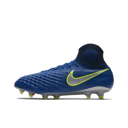 nike Magista Obra 2 HG Твердый Ground Shock Absorbers Slip Resistant Abrasion Resistant Футбольные бутсы Мужской Циан Синий