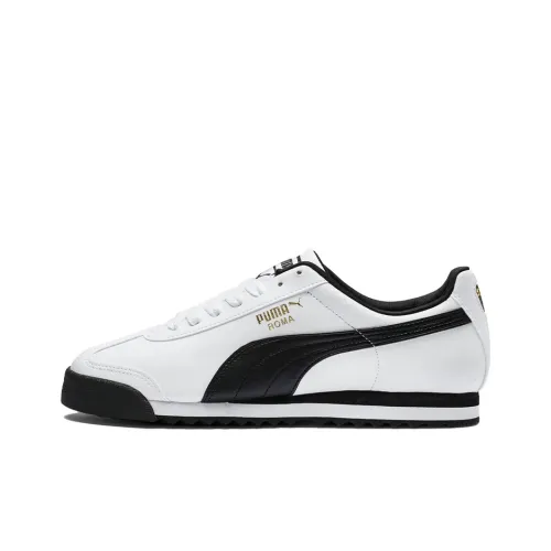 PUMA Roma Основной Амортизация Легкий Низкий Топ Тренировочные кроссовки Унисекс Белый Черный