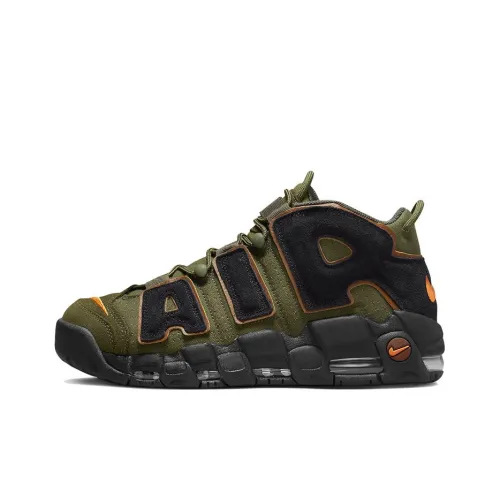 Nike Air More Uptempo 'Cargo Khaki' MID Топ Винтажные баскетбольные кроссовки Мужской Зеленый Черный