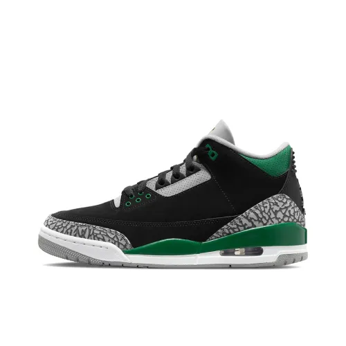 Jordan Air Jordan 3 Retro 'Pine Green' MID Топ Винтажные баскетбольные кроссовки Мужской Черный Зеленый