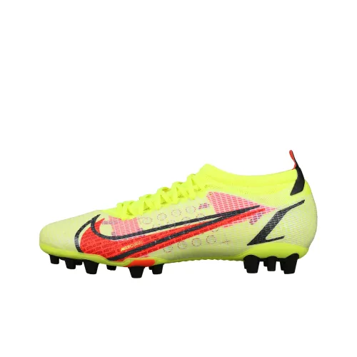 Nike Mercurial Vapor 14 AG Искусственная трава Дышащие Футбольные бутсы Мужские Неоновый зеленый красный