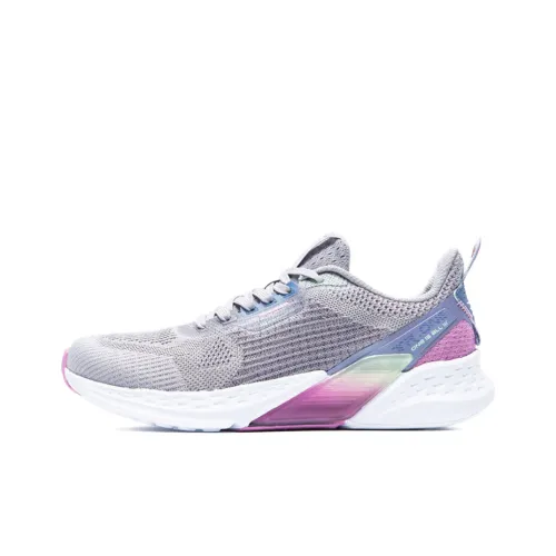 361° Вулканы Амортизаторы Нижняя юбка Резистентные Низкие Кроссовки для тренировок Женские Серо-фиолетовый