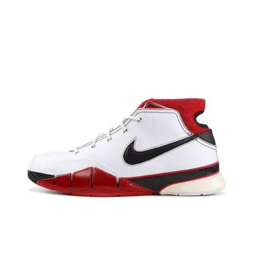 Nike Zoom Kobe 1 2006 All Star Коби 1 Нескользящий Легкий MID Топ Винтажные баскетбольные кроссовки Мужской Белый и красный