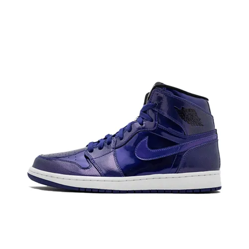 Jordan Air Jordan 1 Retro 'Deep Royal' Lightweight Anti Slip High Top Винтажные баскетбольные кроссовки Мужские Синий Черный