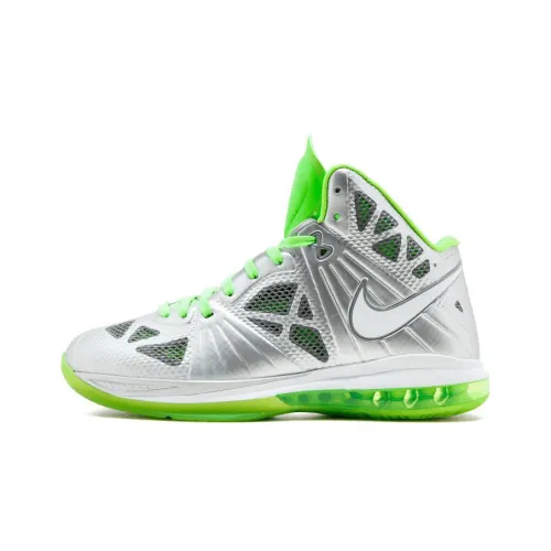 Nike Lebron 8 Ps Dunkman Джеймс 8 Non Slip Легкий MID Топ Винтажные баскетбольные кроссовки Мужской Серый Зеленый