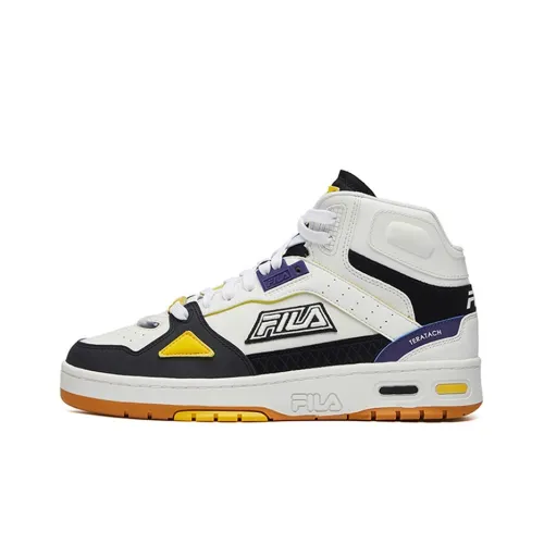 FILA FUSION Teratach MID Топ Винтажные баскетбольные кроссовки Мужской Белый черный