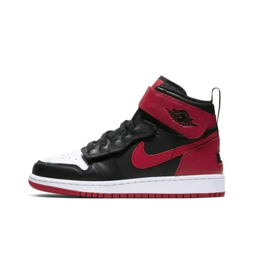 Jordan Air Jordan 1 High FlyEase 'Fitness Red' Non Slip Легкий Высокий Топ Винтажные Баскетбольные Кроссовки Женские Черный Красный