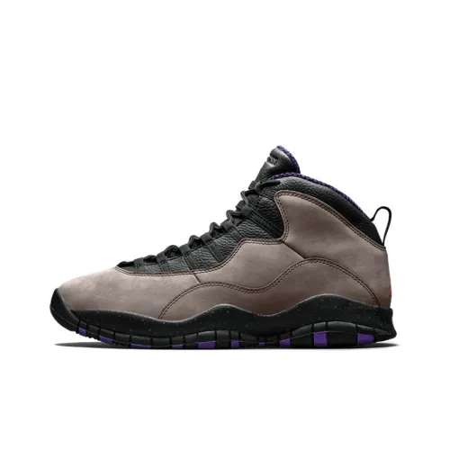 Jordan Air Джордан 10 Темный Мокко Нескользящий Легкий MID Топ Винтажные баскетбольные кроссовки Мужской Черный мокко