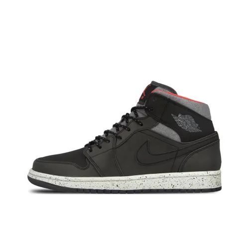 Jordan Air Jordan 1 MID Holiday MID Top Винтажные баскетбольные кроссовки Мужской Черный
