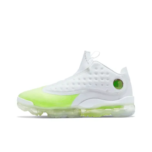 Джордан Reign Shock Absorbers Slip-Resistant MID Топ Винтажные Баскетбольные Кроссовки Женские Белые Желтые