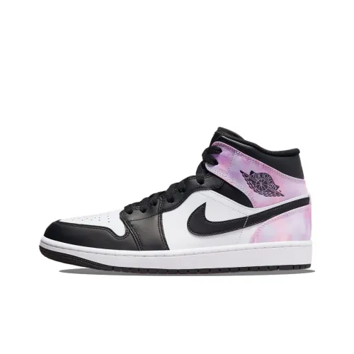 Jordan Air Jordan 1 MID SE 'Zen Master' MID Top Винтажные баскетбольные кроссовки Мужской Черный Белый Розовый