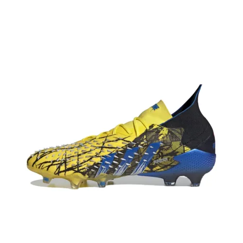 Adidas Predator Freak.1 FG Твердое покрытие Естественная трава Устойчивые к истиранию Футбольные бутсы Мужские Черный Синий Желтый