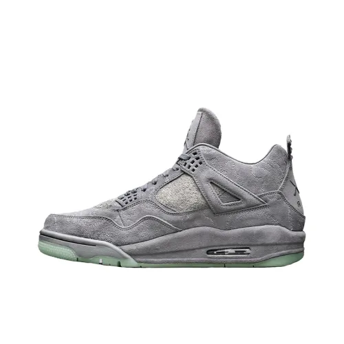 Jordan Air Jordan 4 Retro KAWS MID Топ Винтажные баскетбольные кроссовки Мужской Серый