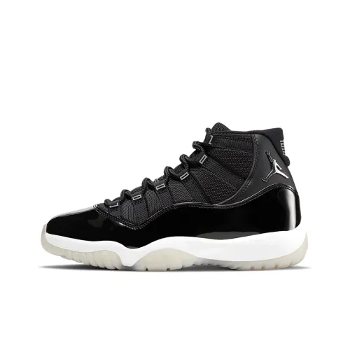 Jordan Air Jordan 11 Retro 'jubilee' High Top Винтажные баскетбольные кроссовки Женские Черный Серебряный
