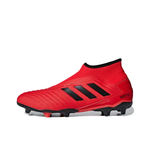 Adidas Predator 19,3 FG Твердое покрытие Естественная трава Противоскользящие футбольные бутсы Мужские Красный Черный