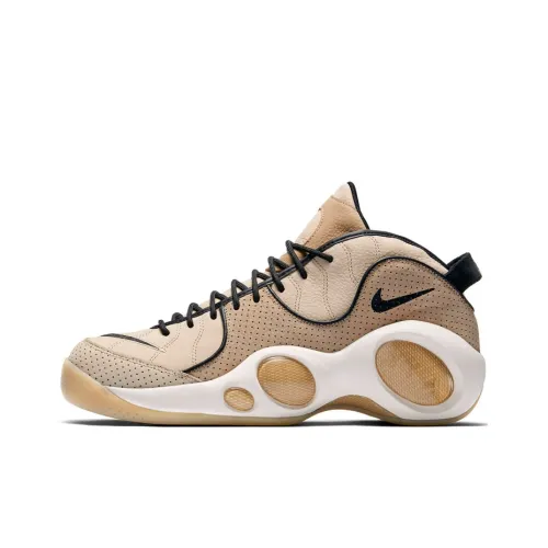 Nike Zoom Flight 95 Гриб Anti-Slip Легкий Низкий Топ Винтажные Баскетбольные Кроссовки Мужские Коричневые