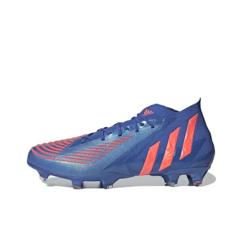 Adidas Predator Edge.1 FG Твердый Грунт Естественная Трава Устойчивые к Потере Износа Футбольные Бутсы Унисекс Синий Красный